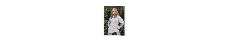 Sweater med fletmønster ved kanterne